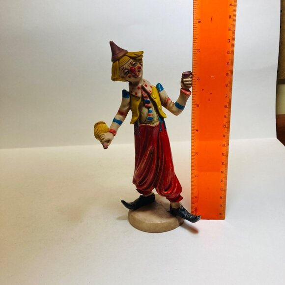 Fontanini Depose Clown Drinking Vintage Italy Resin Circus 8 inches as is - Picture 9 of 9